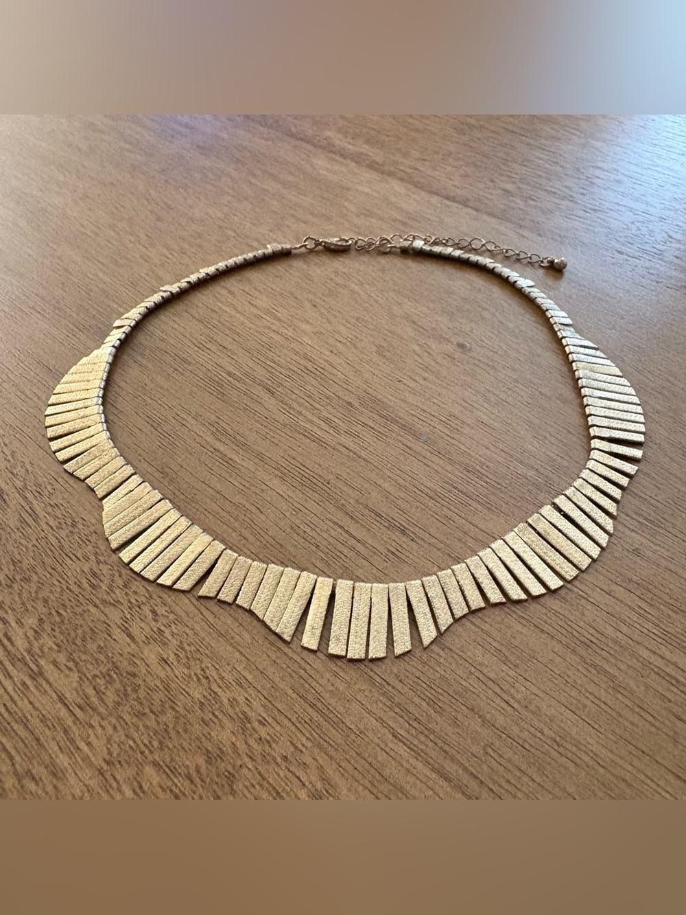 Gold-Tone Fringe Collar Necklace